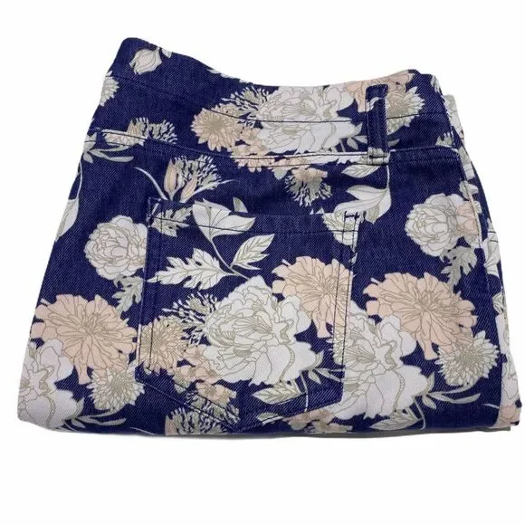 FADED Glory Floral Cropped Trousers 16-18 - Picture 11 of 11